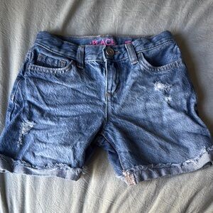 Children’s Place Girls MIDI Mi-Long Blue Denim Shorts